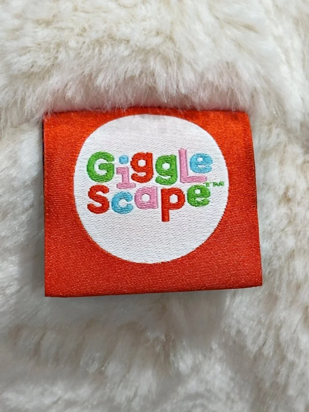 Giggle Scape White Polar Bear Plush Red Scarf Soft Stuffed Animal 15